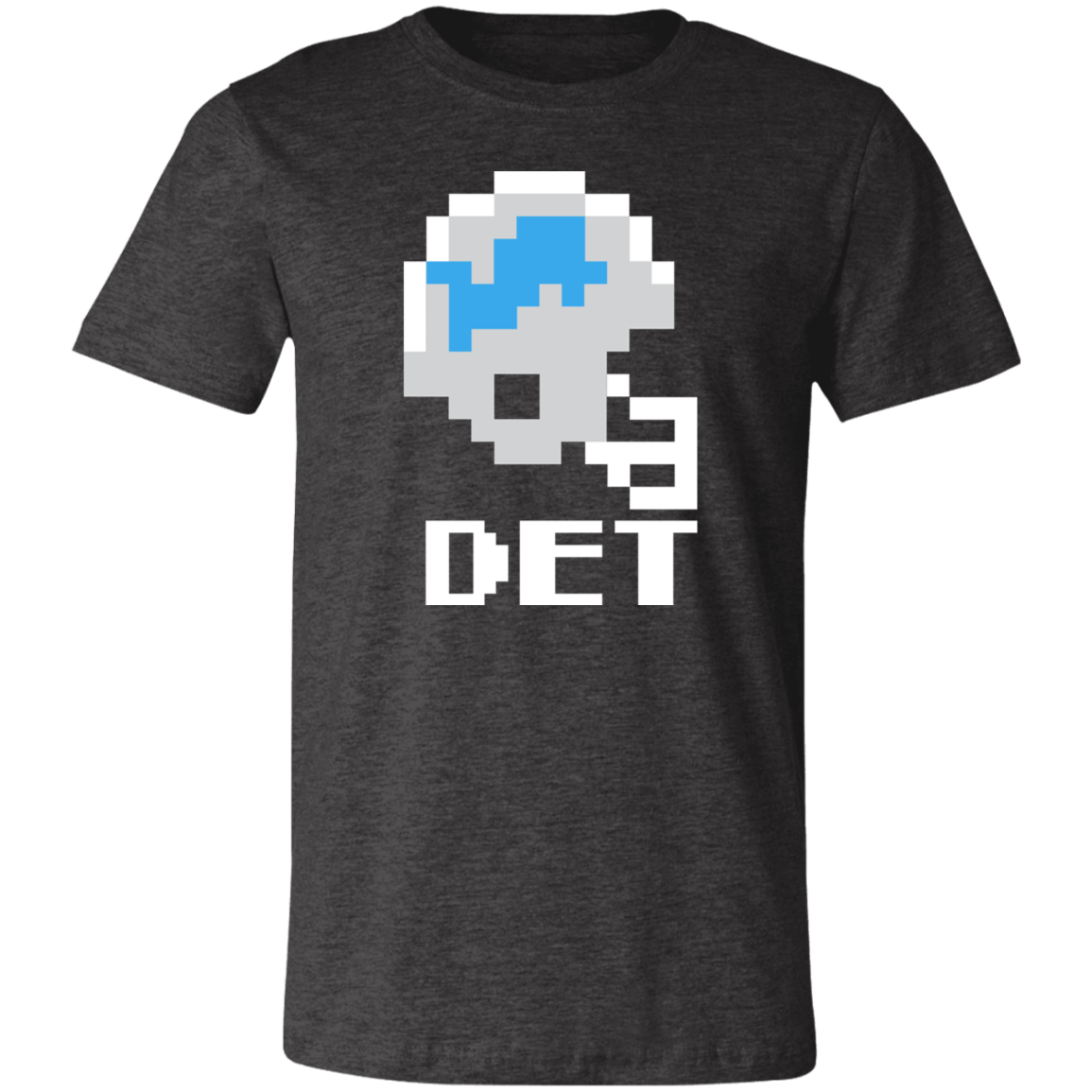 Detroit Football 8bit - Vintage Grey Unisex Classic T-Shirt