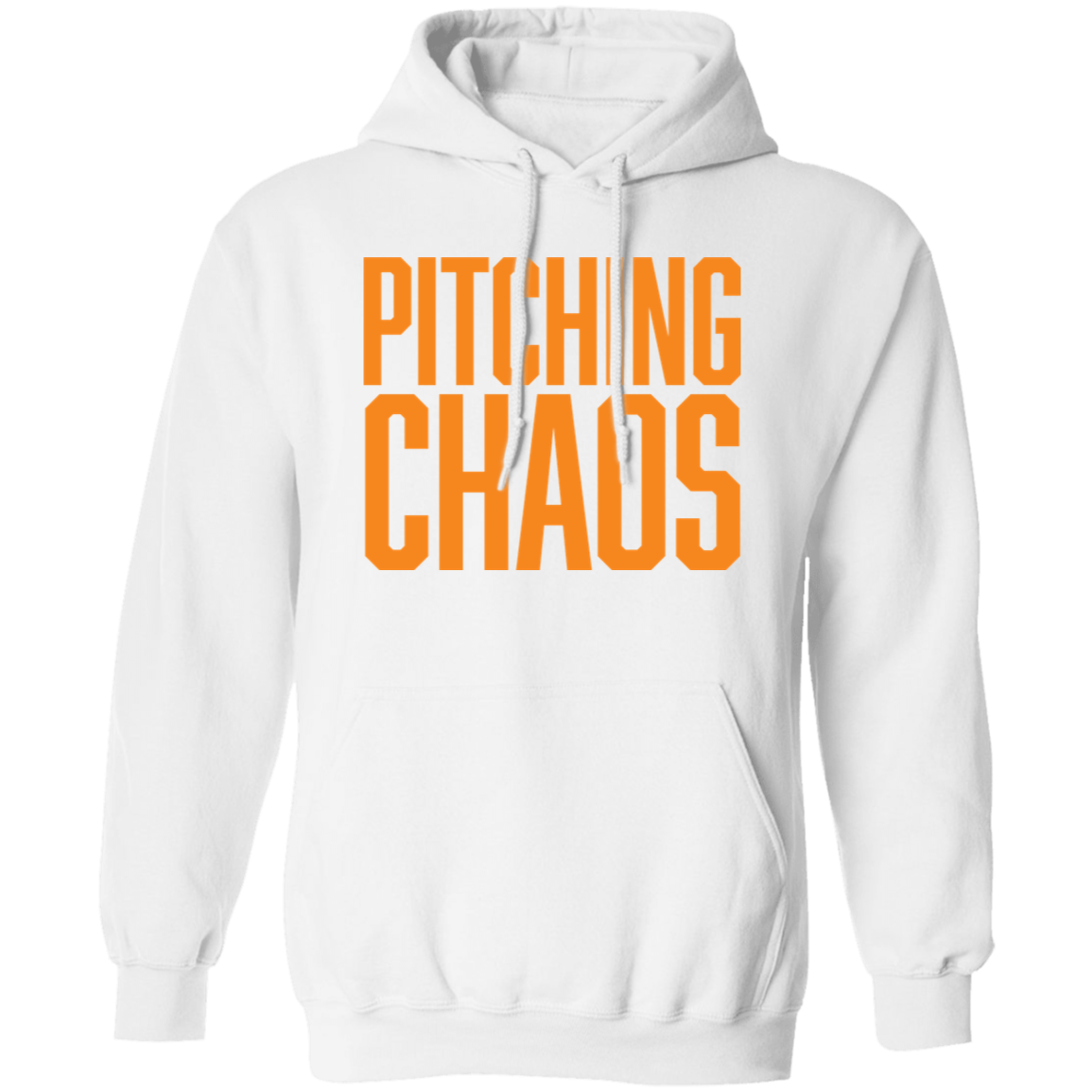 Pitching Chaos Orange Unisex Pullover Hoodie