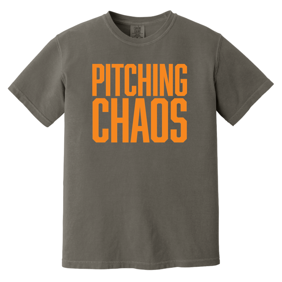 Pitching Chaos Orange Vintage Washed T-Shirt