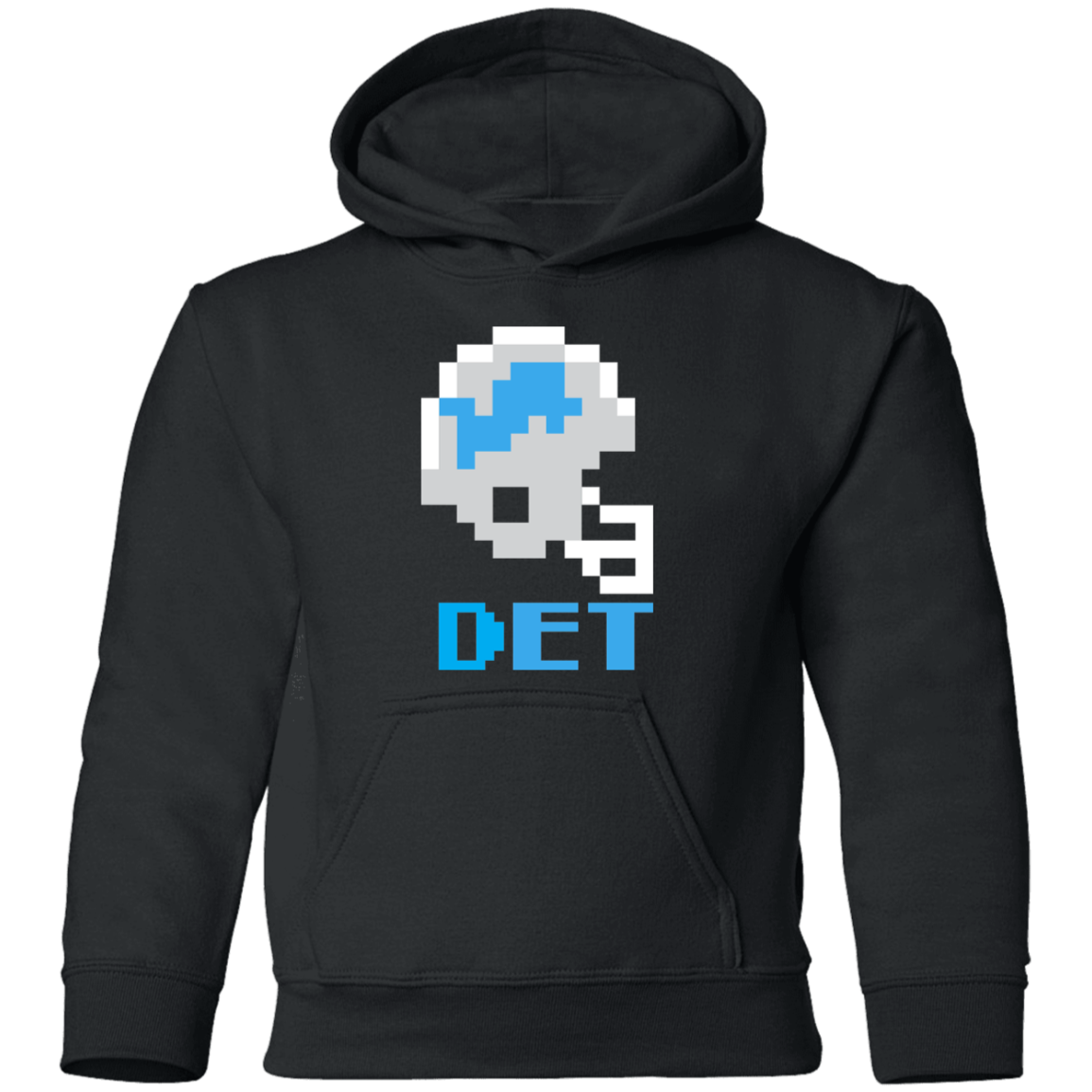 Detroit Football 8bit - Vintage Kids Unisex Classic Hoodie