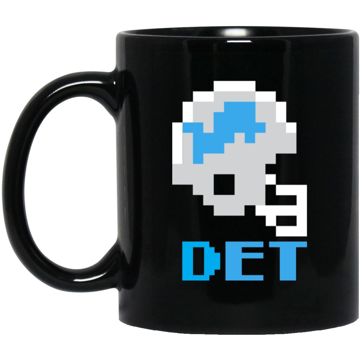 Detroit Football 8bit - Vintage Black Mug