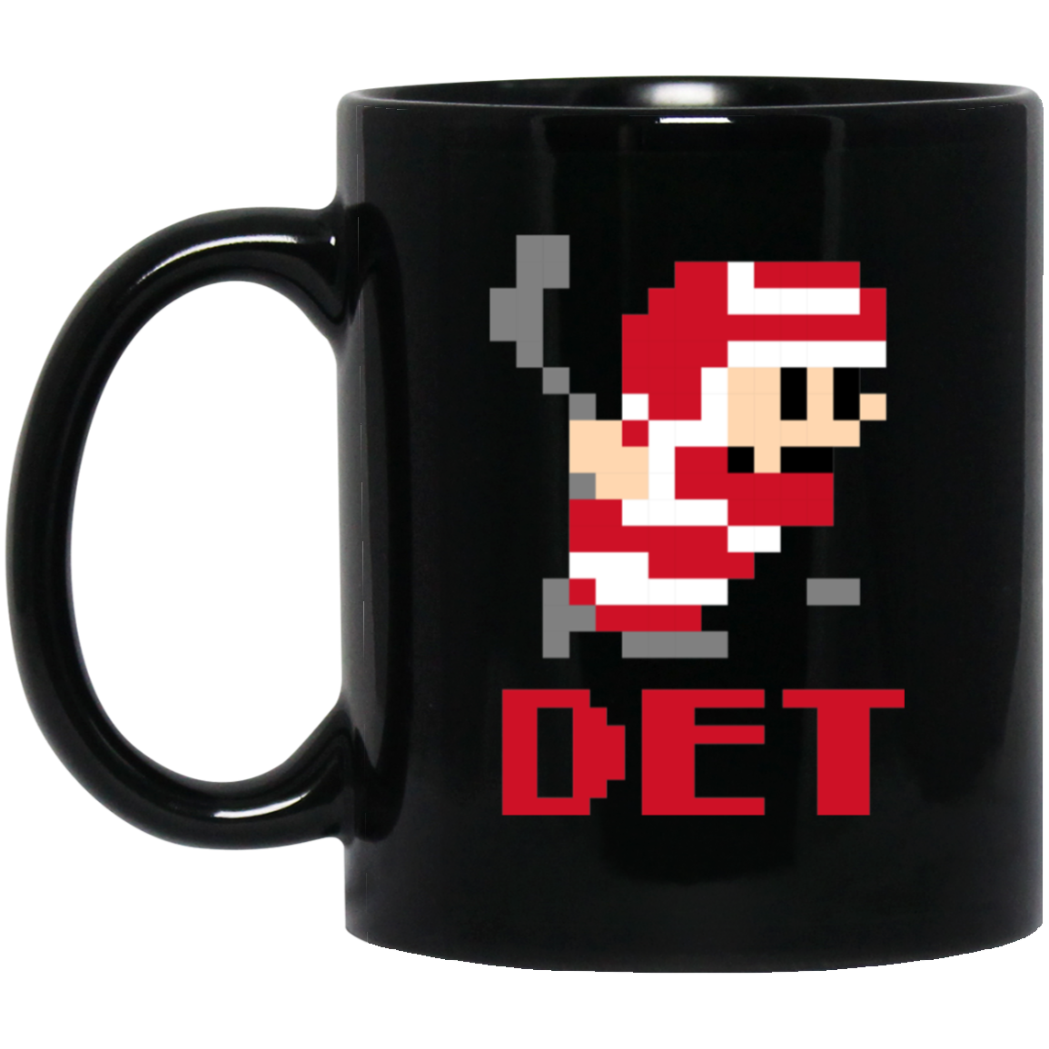 8bit Det Hockey - Red Black Mug
