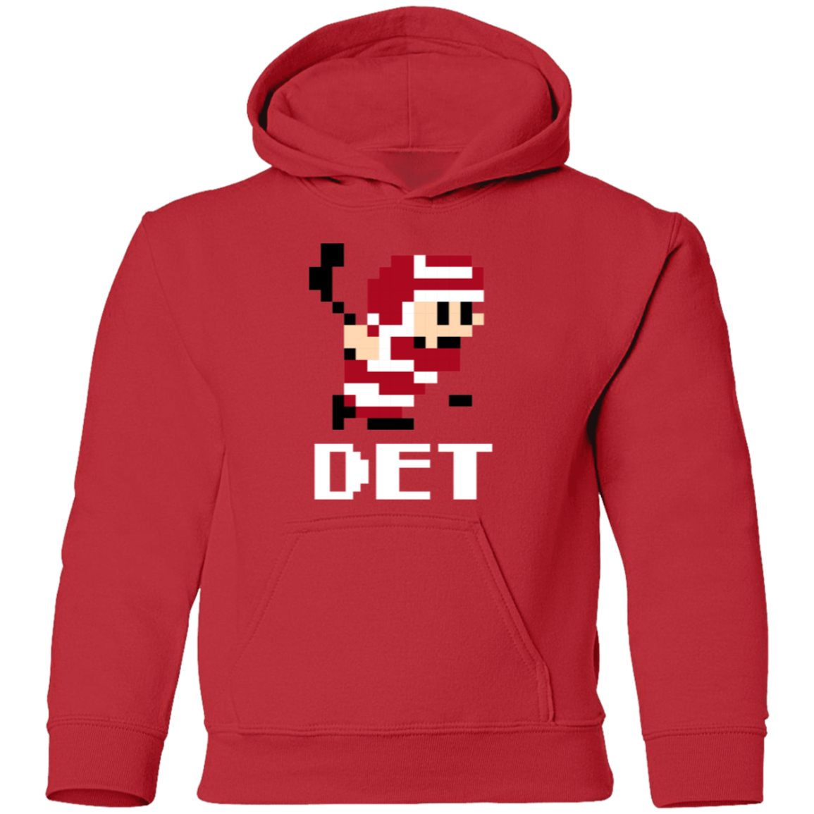 8bit Det Hockey - White Kids Unisex Classic Hoodie