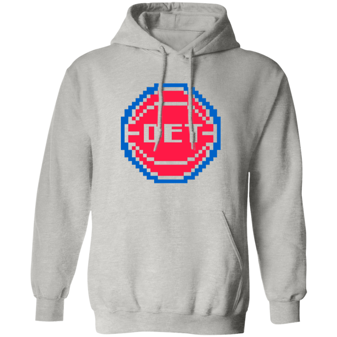 8Bit Detroit Basketball - Red Classic Unisex Hoodie