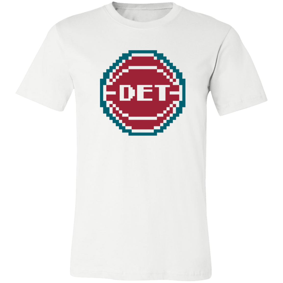 8bit Detroit Basketball - Teal Unisex Classic T-Shirt
