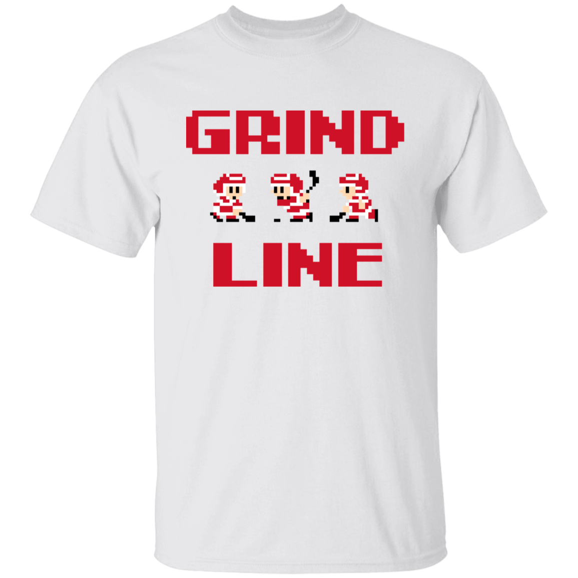 8bit Grind Line - Red + Black Kids Unisex Classic T-Shirt
