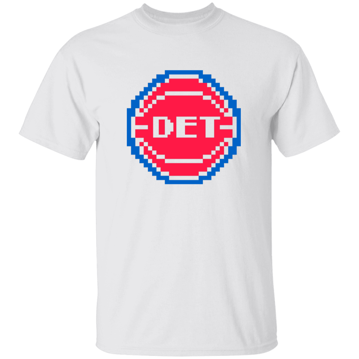 8Bit Detroit Basketball - Red Kids Unisex Classic T-Shirt
