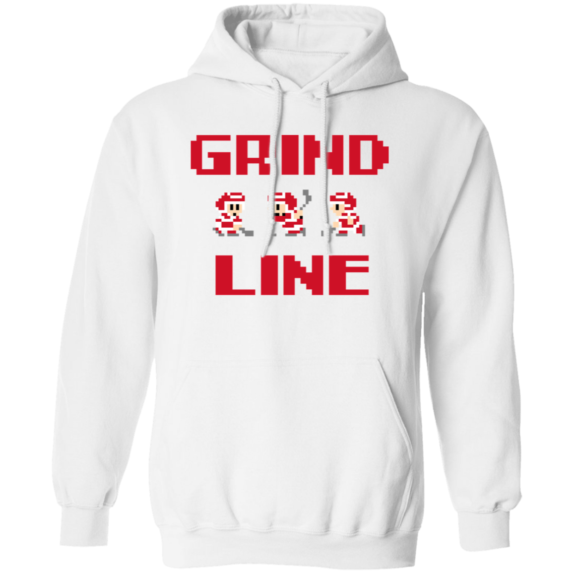 8bit Grind Line - Red Classic Unisex Hoodie