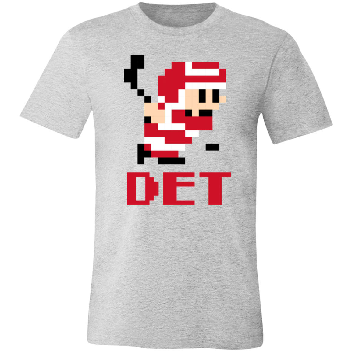 8bit Det Hockey - Red + Black Unisex Classic T-Shirt