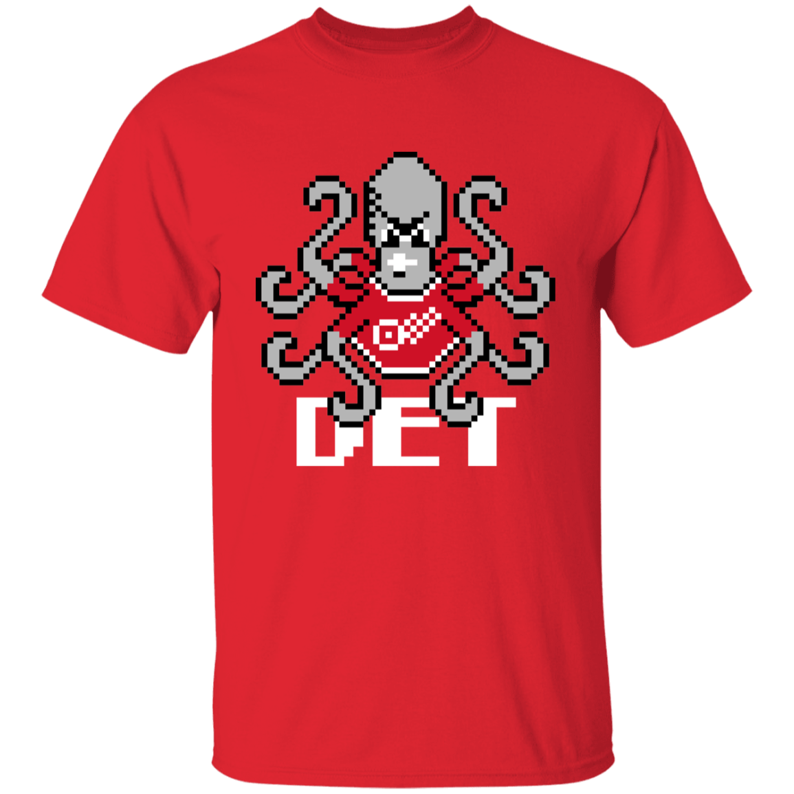 8bit Det Octopus - White Kids Unisex Classic T-Shirt
