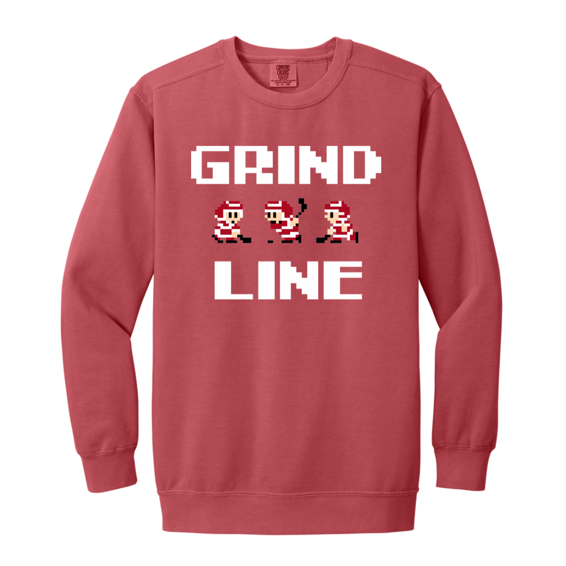 8bit Grind Line - White Vintage Wash Crewneck Sweatshirt