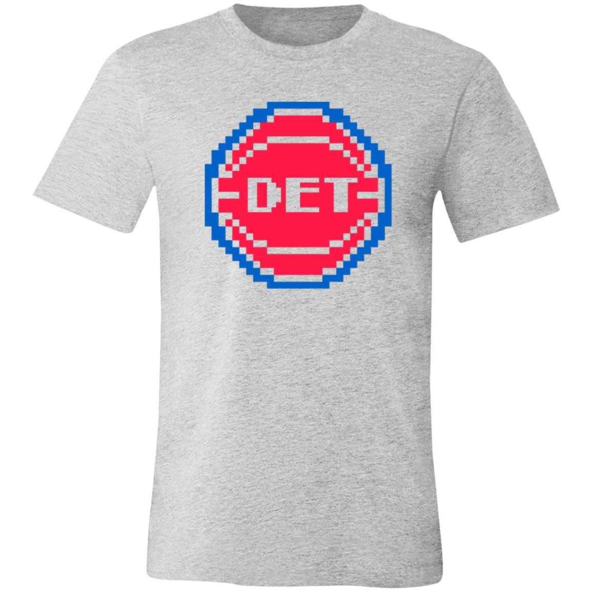 8Bit Detroit Basketball - Red Unisex Classic T-Shirt