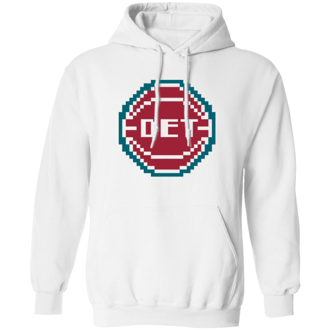 8bit Detroit Basketball - Teal Classic Unisex Hoodie