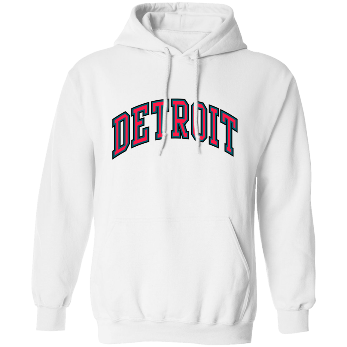 Detroit Basketball Arch - Teal Classic Unisex Hoodie