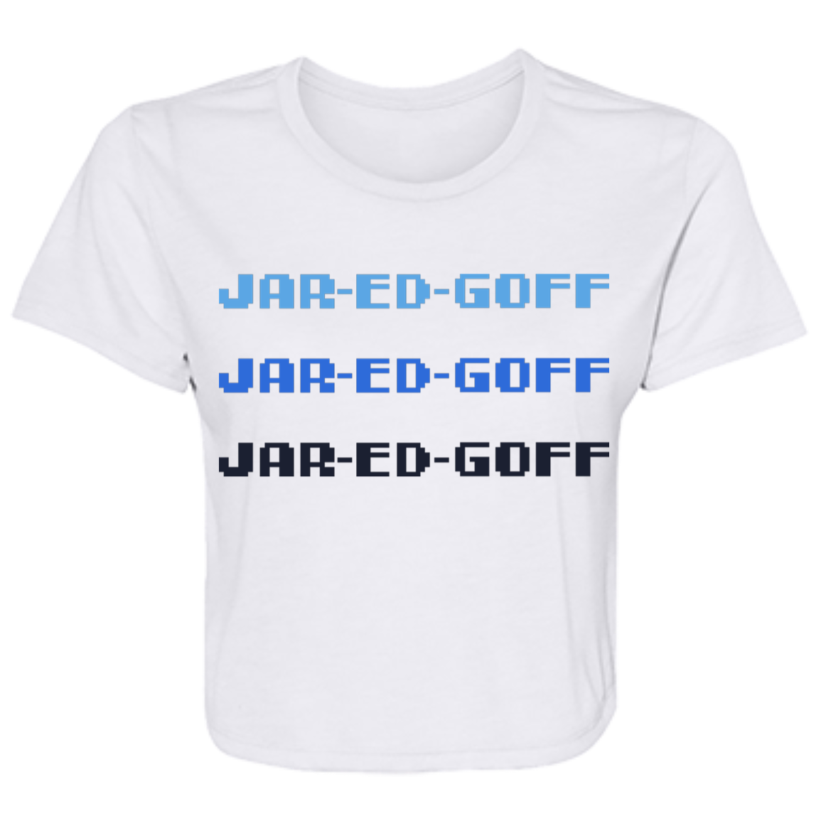 Jared Goff - Blues Flowy Cropped Tee