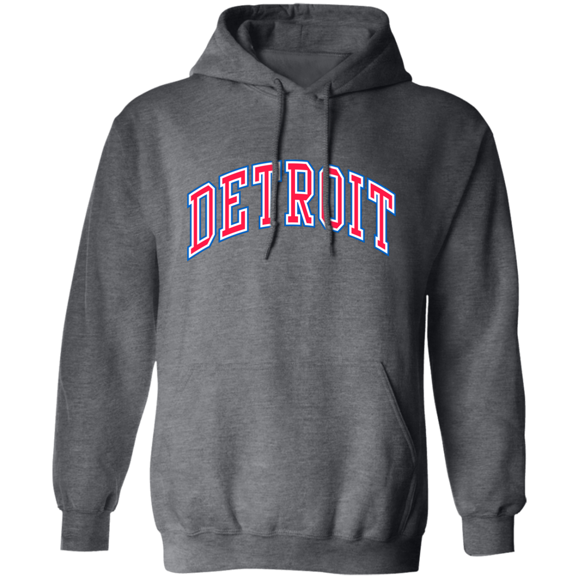 Detroit Basketball Arch - Red Classic Unisex Hoodie