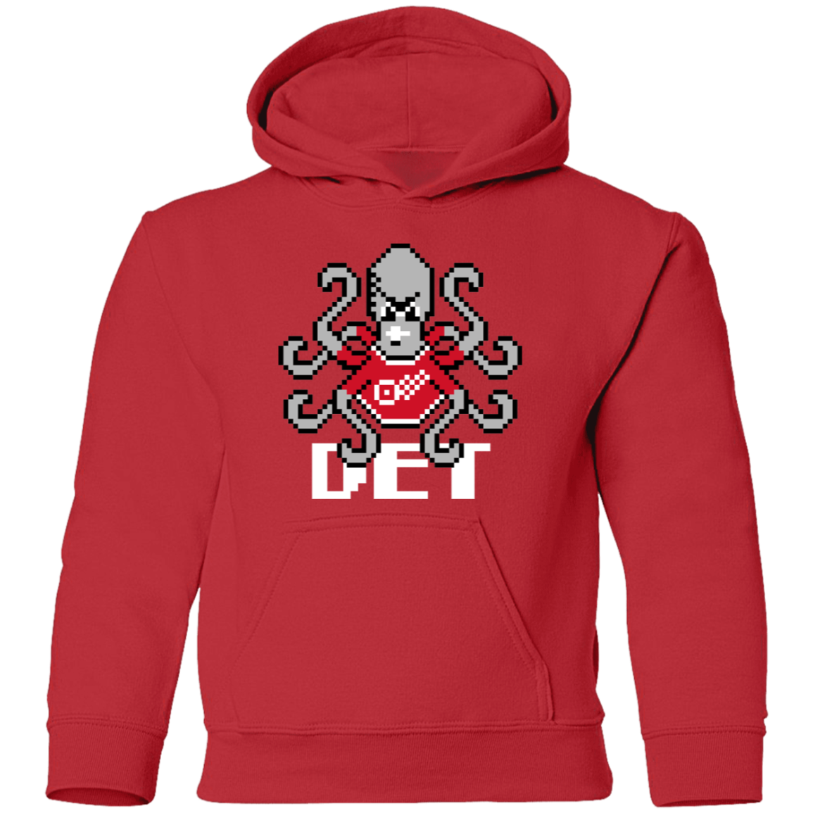8bit Det Octopus - White Kids Unisex Classic Hoodie