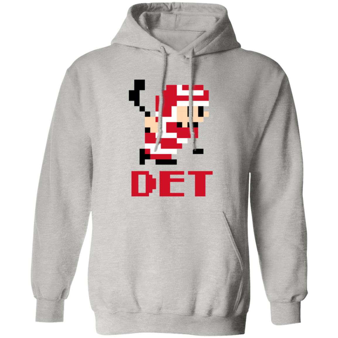 8bit Det Hockey - Red + Black Classic Unisex Hoodie