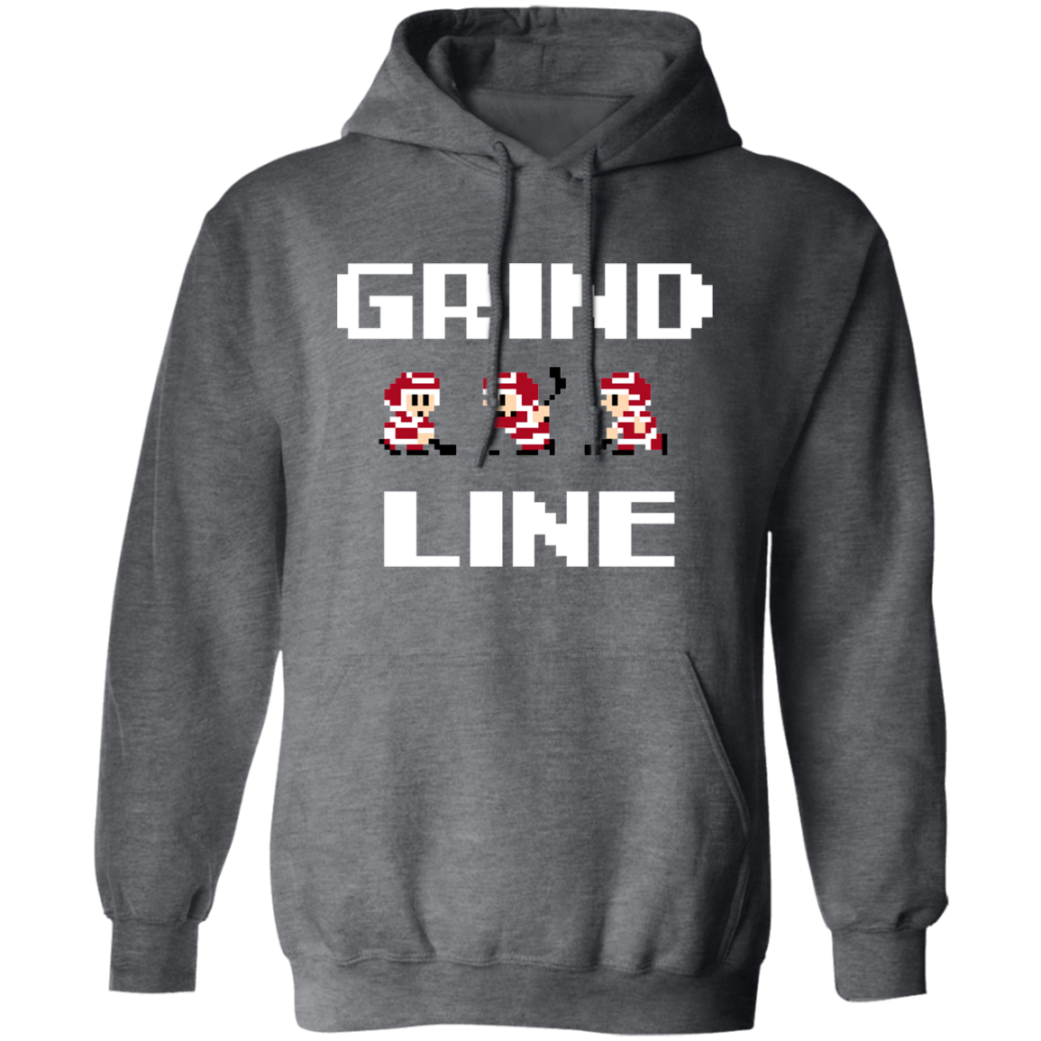 8bit Grind Line - White Classic Unisex Hoodie