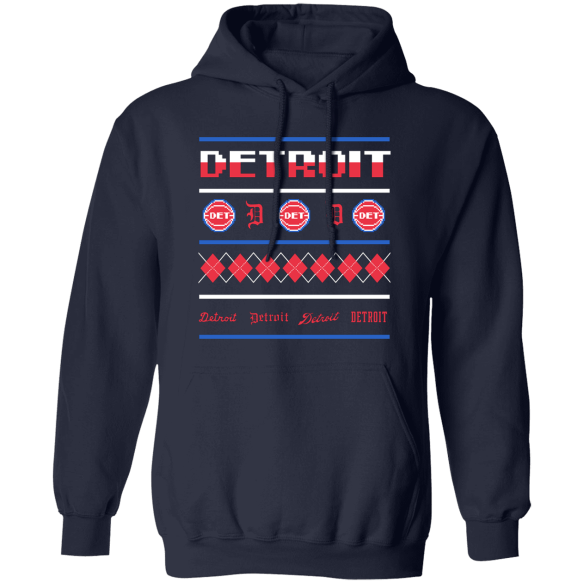 Detroit Basketball Sweater - White Classic Unisex Hoodie