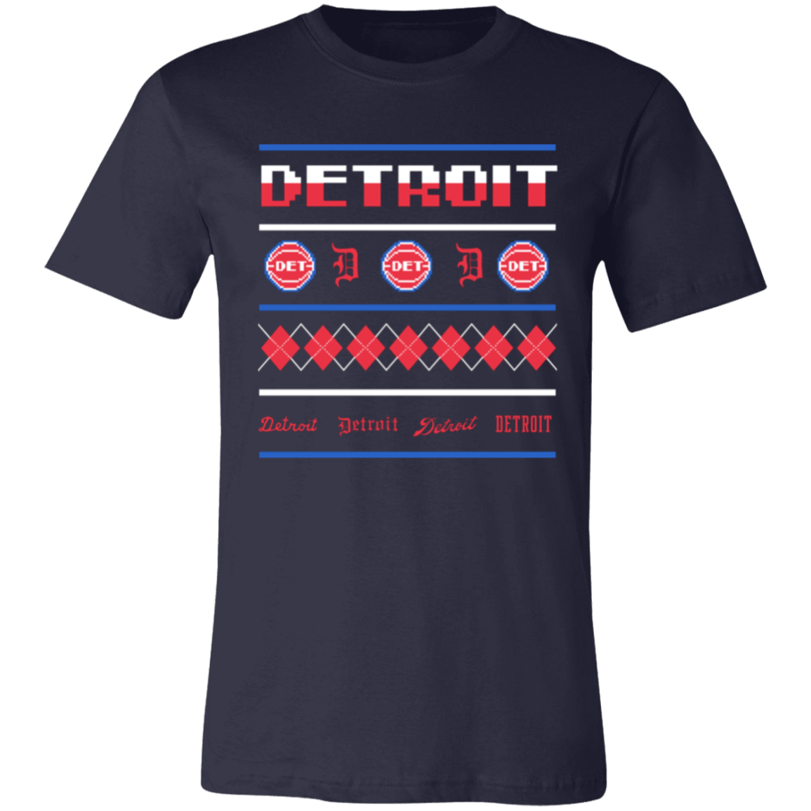 Detroit Basketball Sweater - White Unisex Classic T-Shirt
