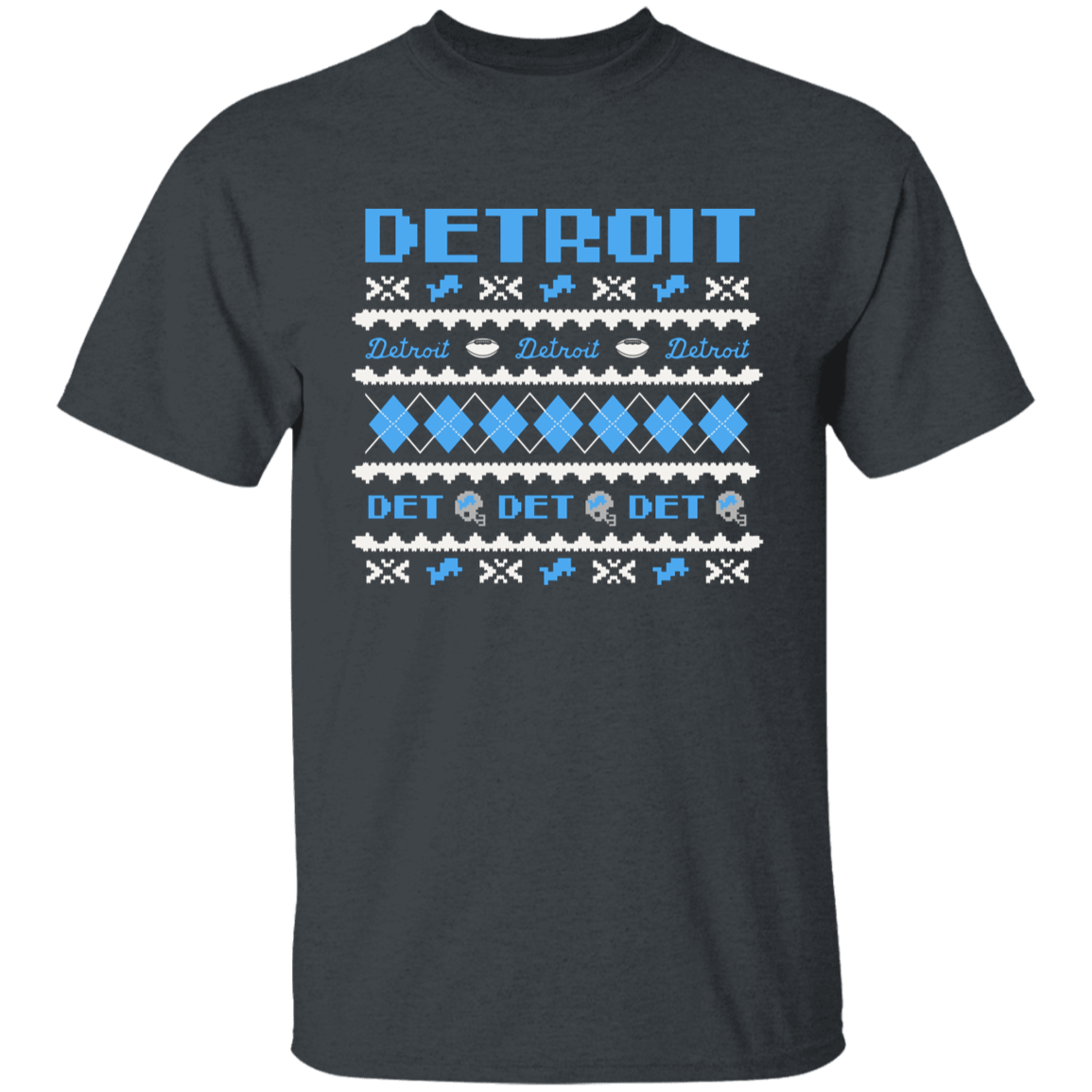 Detroit Football Sweater - White Kids Unisex Classic T-Shirt