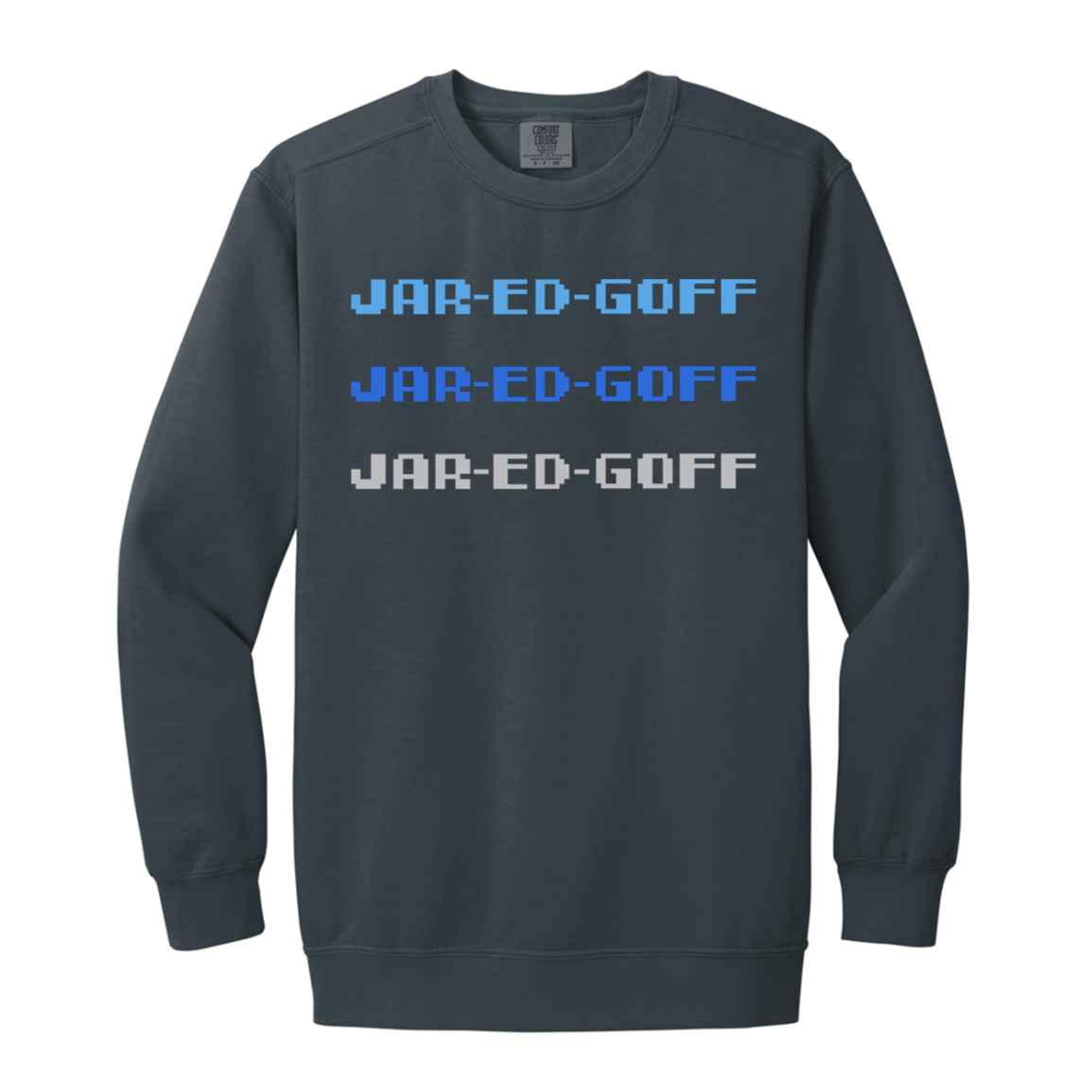 Detroit Chant - Blue + Grey Vintage Wash Crewneck Sweatshirt