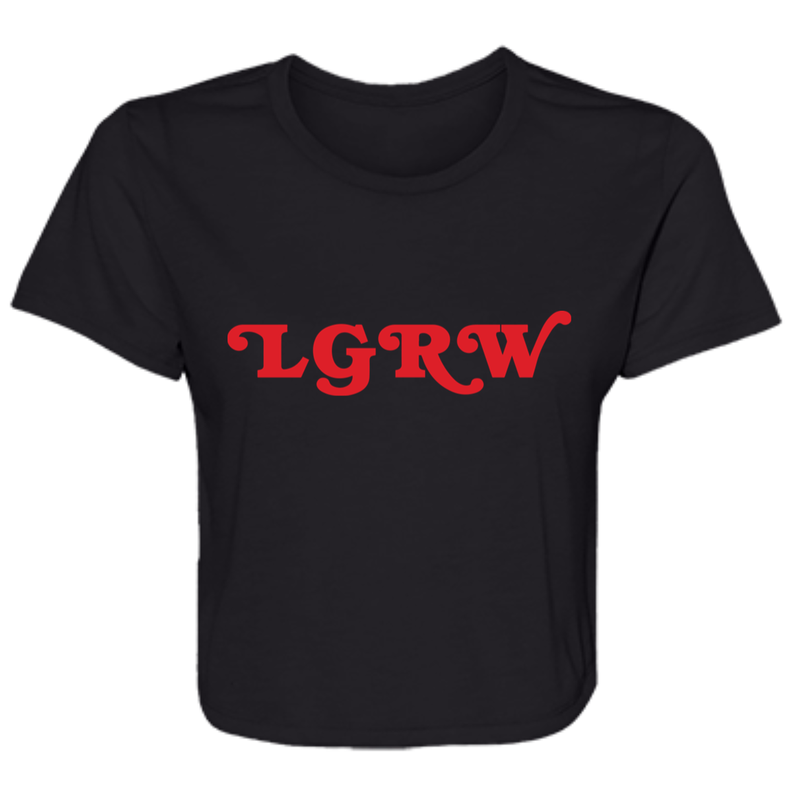 Detroit LGRW Chant - Red Flowy Cropped Tee