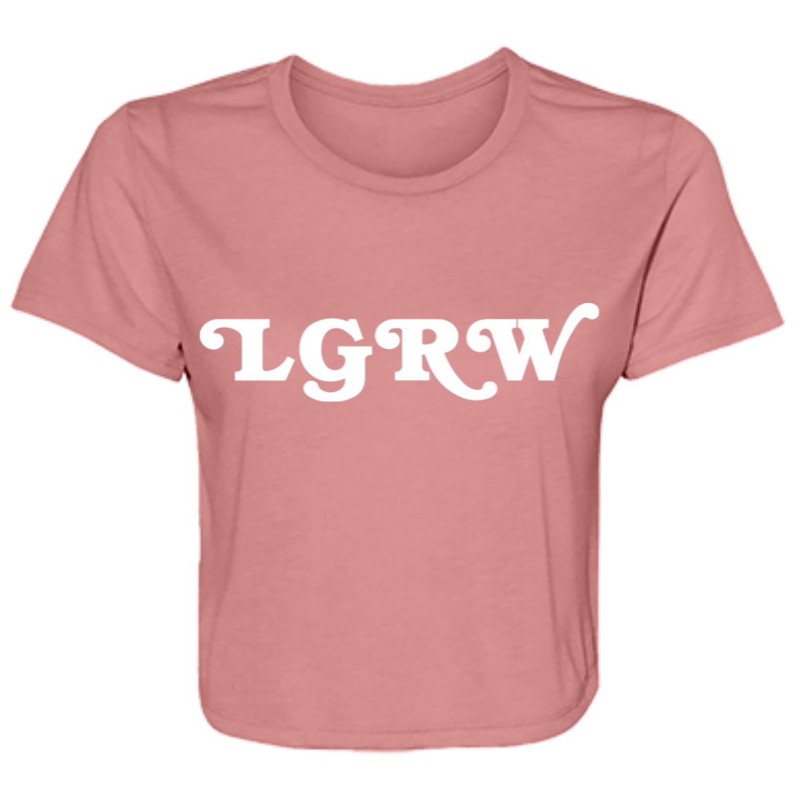 Detroit LGRW Chant - White Flowy Cropped Tee