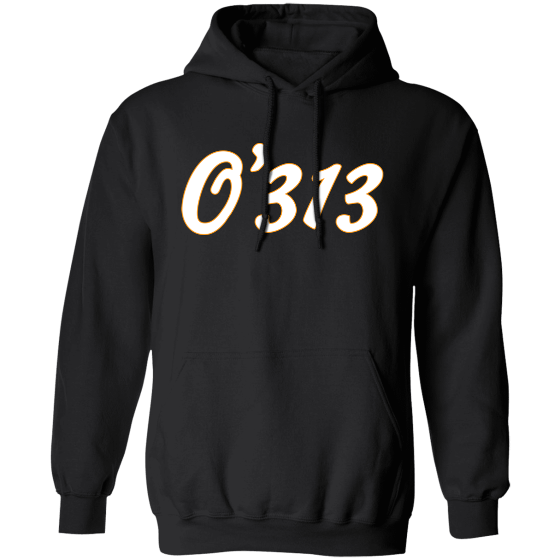O'313 - White Orange Classic Unisex Hoodie