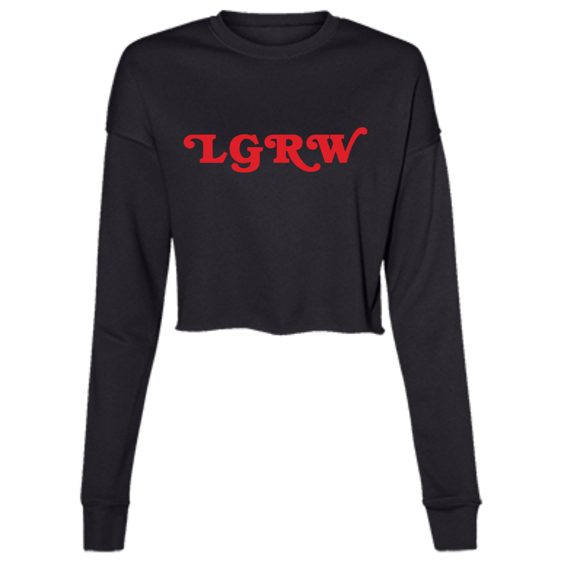 Detroit LGRW Chant - Red Women's Cropped Crewneck Sweatshirt