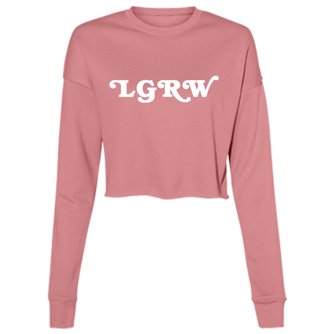 Detroit LGRW Chant - White Women's Cropped Crewneck Sweatshirt