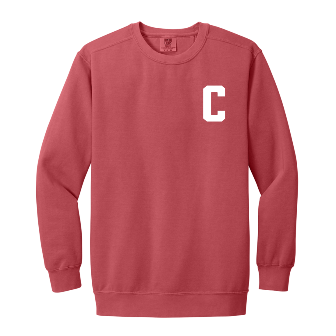 Hockey Captains C - White Vintage Wash Crewneck Sweatshirt