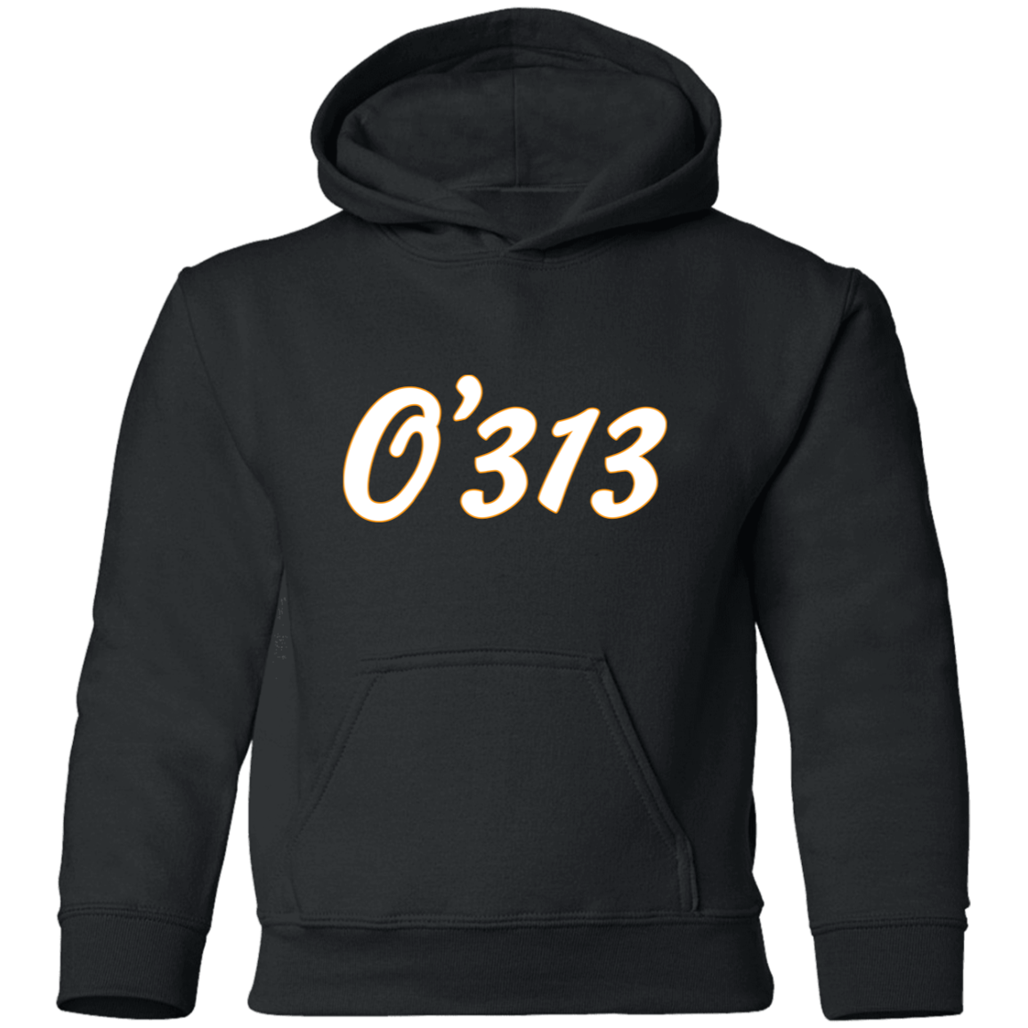 O'313 - White Orange Kids Unisex Classic Hoodie