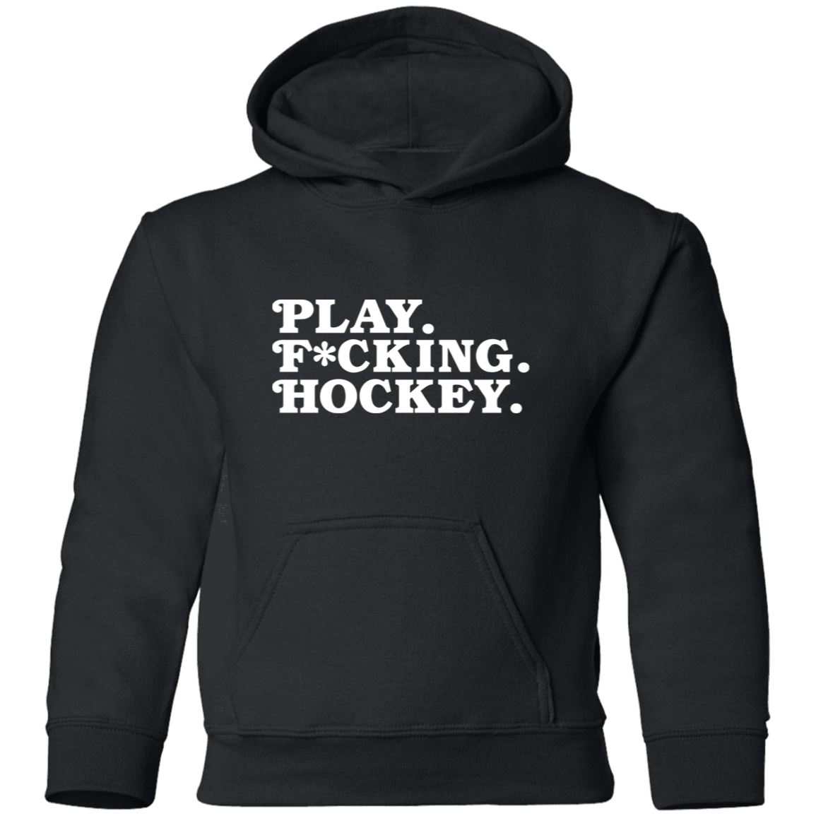 Play FKN Hockey - White Kids Unisex Classic Hoodie