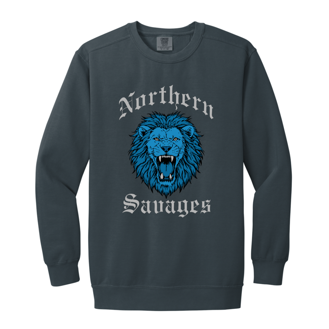 Northern Savages - Honolulu Blue + Silver Vintage Wash Crewneck Sweatshirt