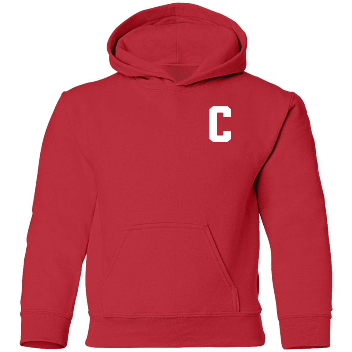 Hockey Captains C - White Kids Unisex Classic Hoodie