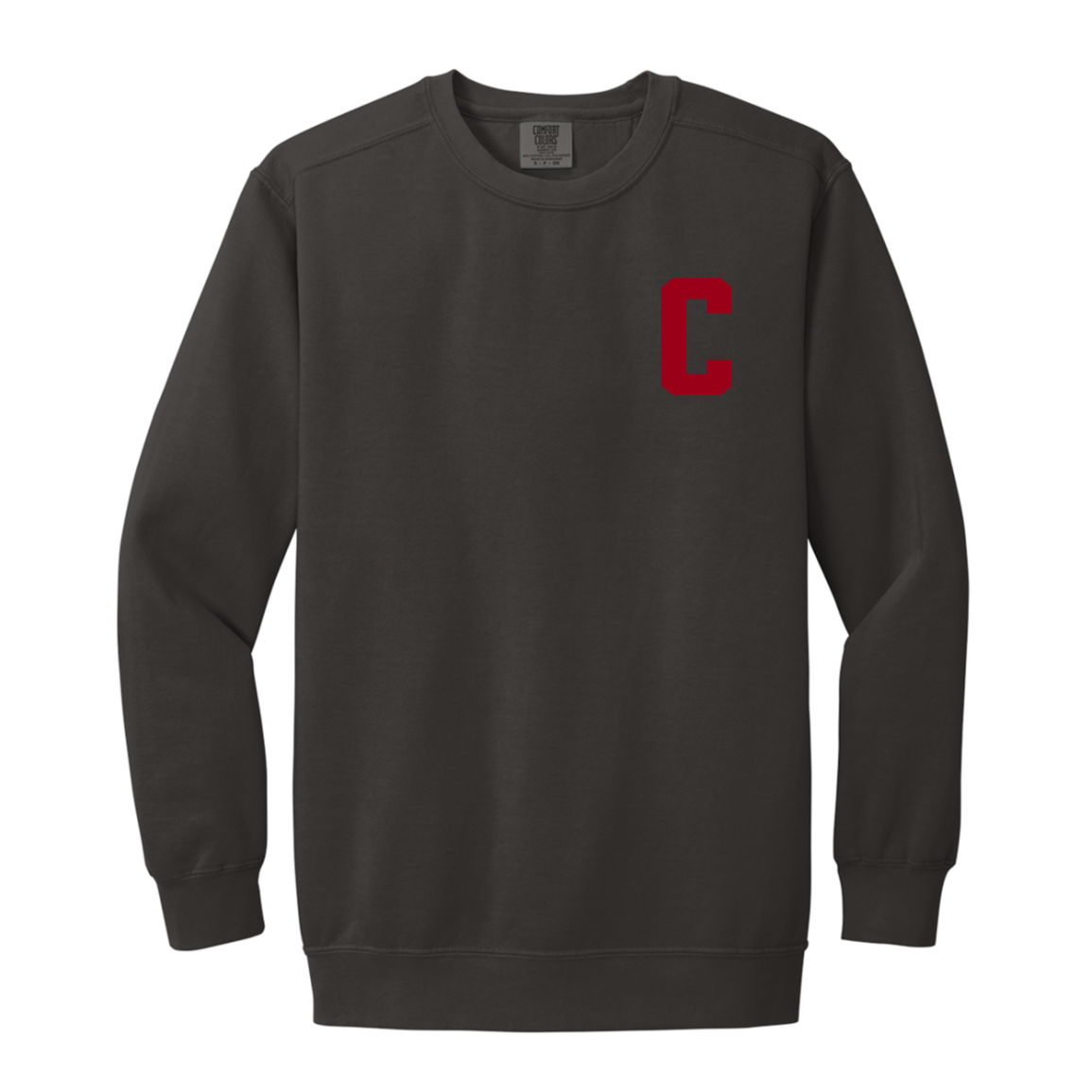 Hockey Captains C - Red Vintage Wash Crewneck Sweatshirt
