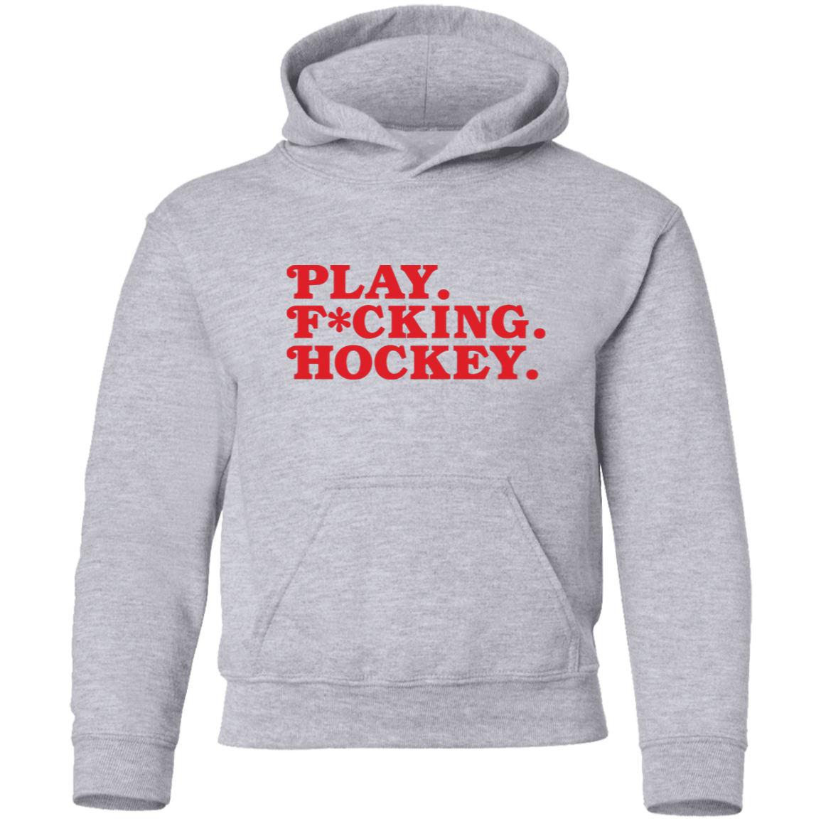 Play FKN Hockey - Red Kids Unisex Classic Hoodie