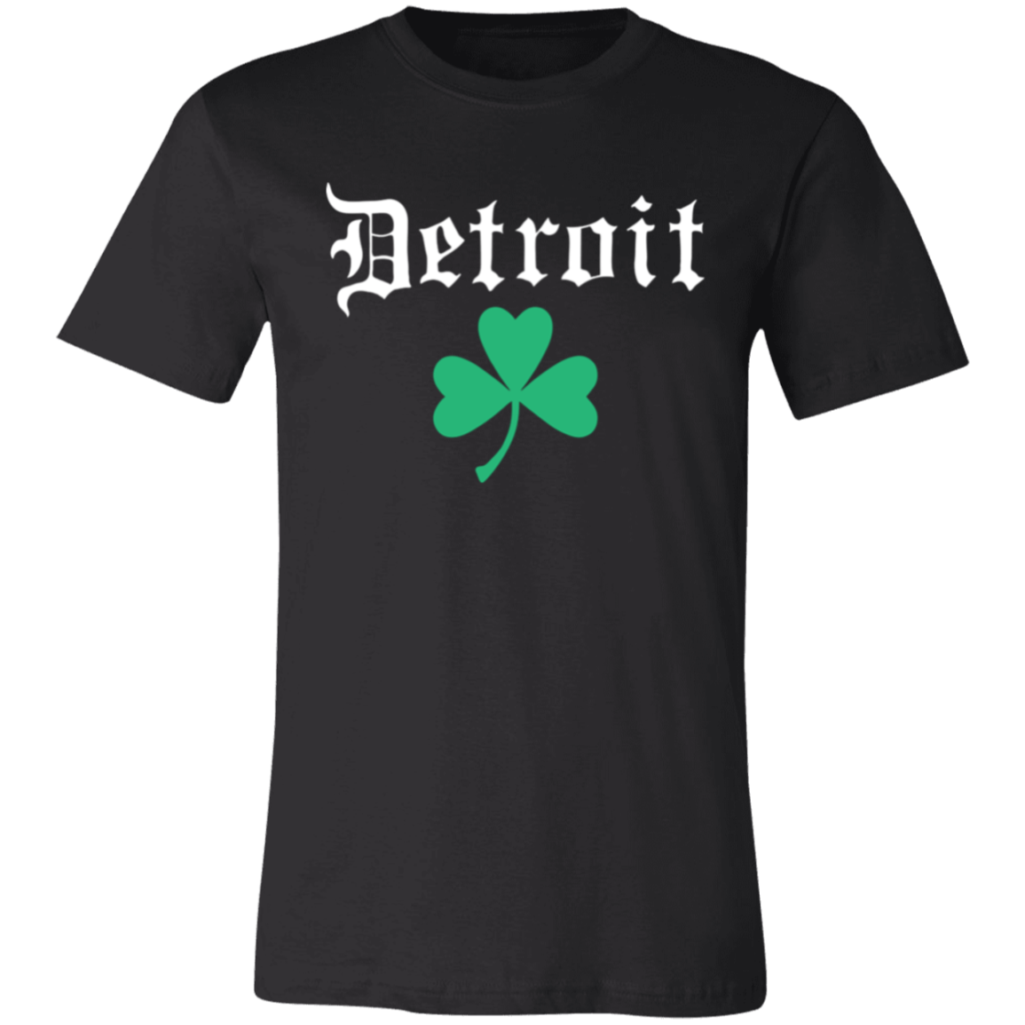 Old English Detroit Shamrock - White Unisex Classic T-Shirt