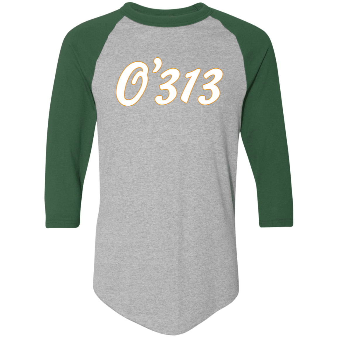 O'313 - White Orange Classic Raglan Jersey