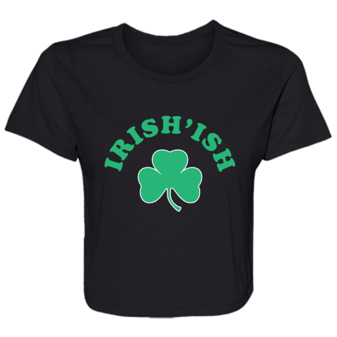 Irish-ish - Green Flowy Cropped Tee