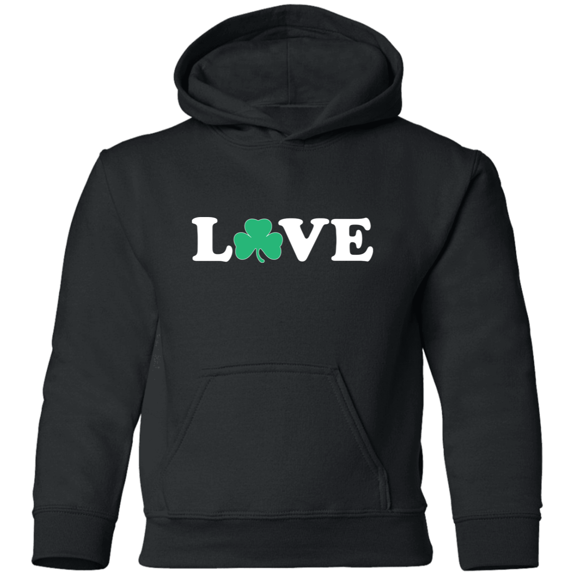 Love Shamrock - White Kids Unisex Classic Hoodie