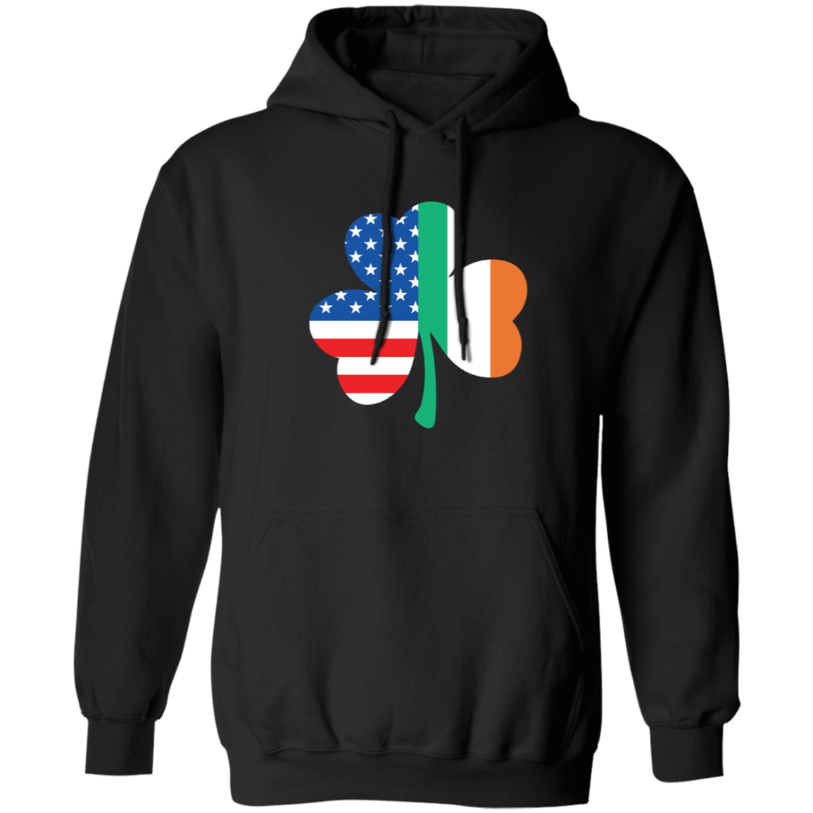 Irish American Flag Shamrock Classic Unisex Hoodie