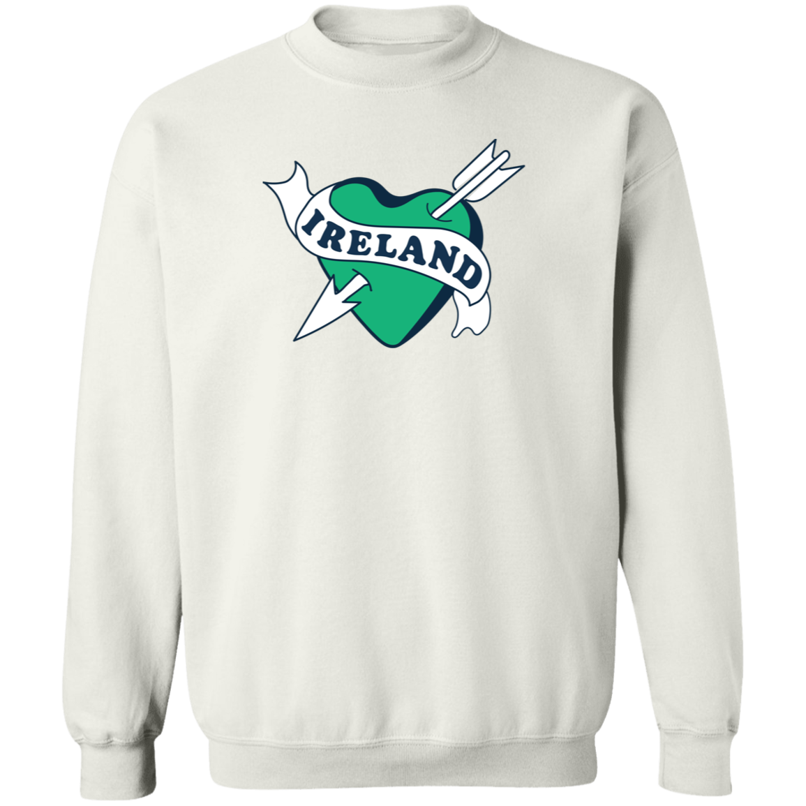 Ireland Heart - Green Classic Crewneck Sweatshirt