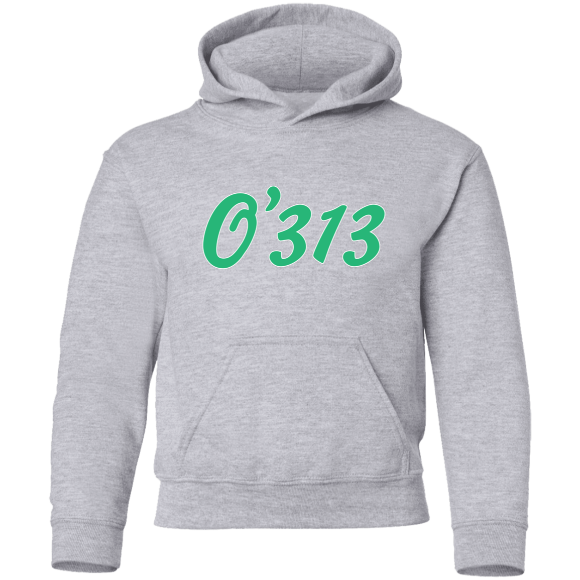 O'313 - Green White Kids Unisex Classic Hoodie