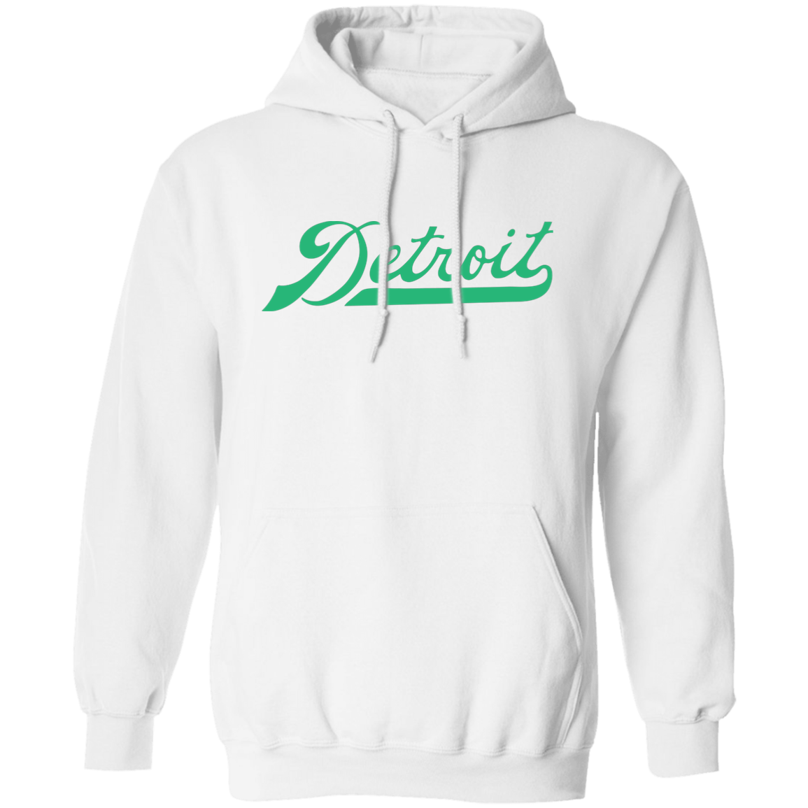 Detroit Script - Green Classic Unisex Hoodie