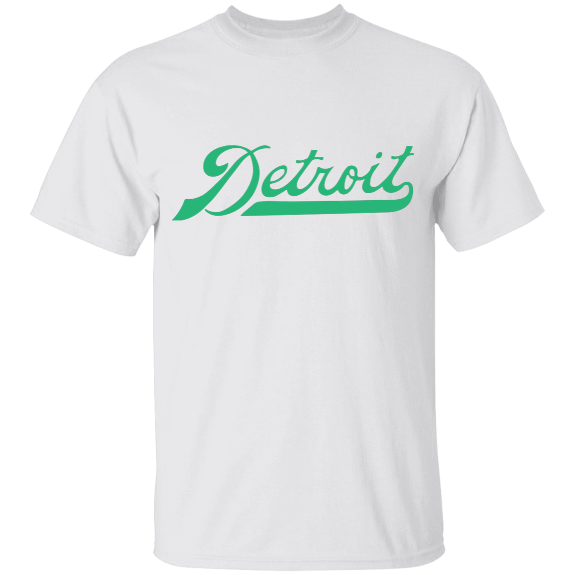 Detroit Script - Green Kids Unisex Classic T-Shirt