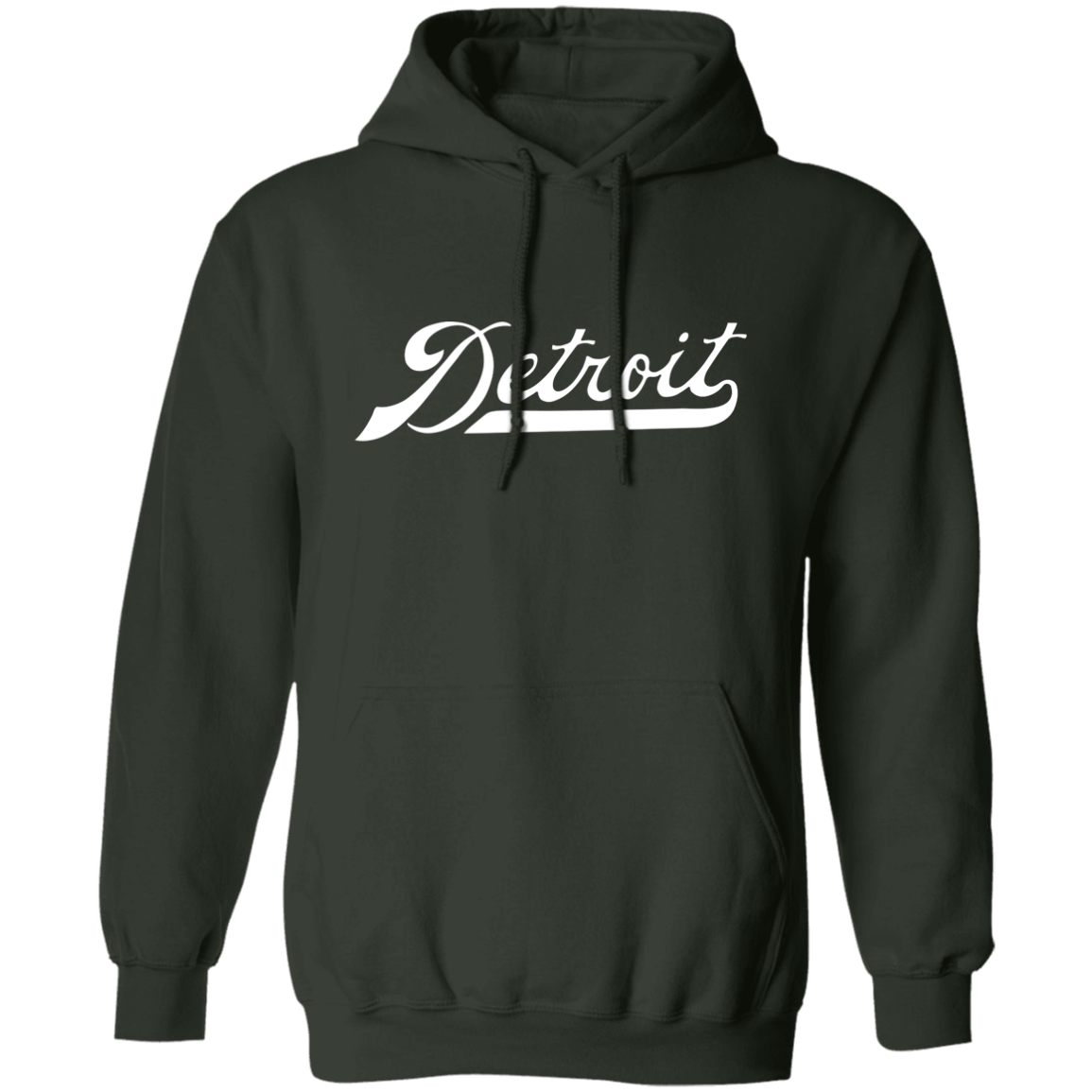 Detroit Script - White Classic Unisex Hoodie