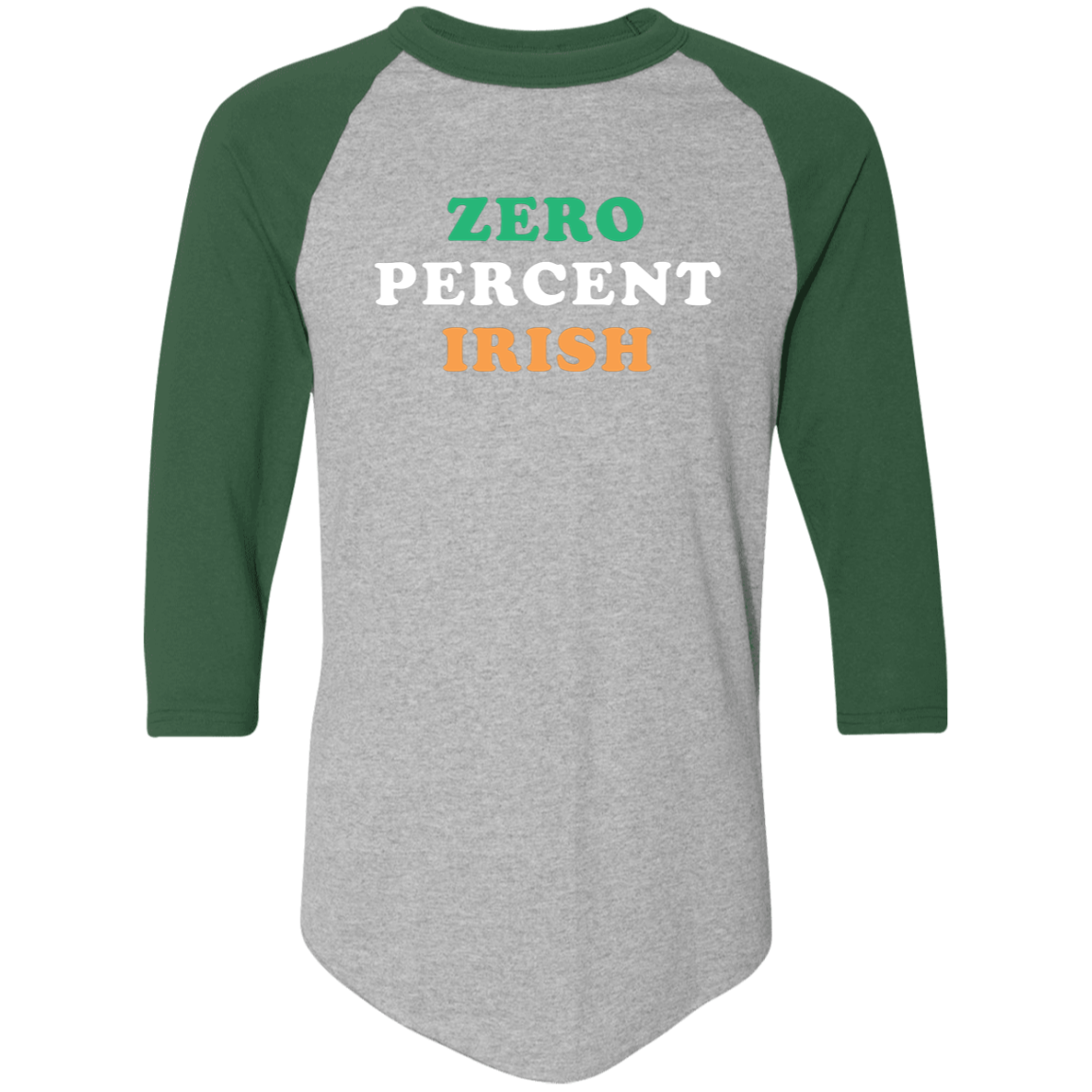 Zero Percent Irish - Green White Orange Classic Raglan Jersey